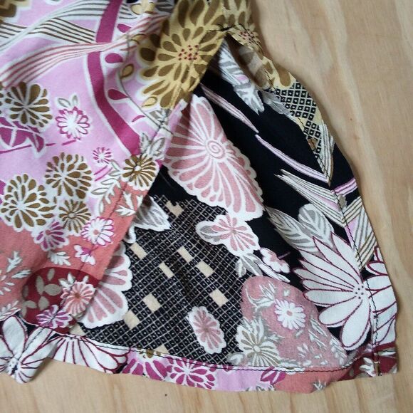 Vintage Mui Loco Abstract Geometric Floral Rayon Disco Shirt - Picture 8 of 9